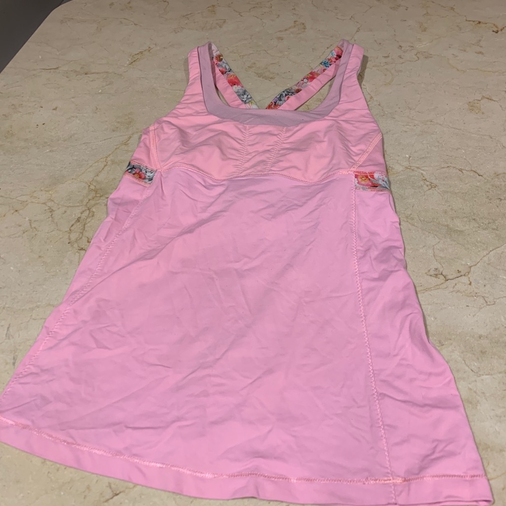 Peach Lululemon tank top size 6